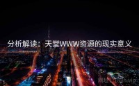 分析解读：天堂WWW资源的现实意义