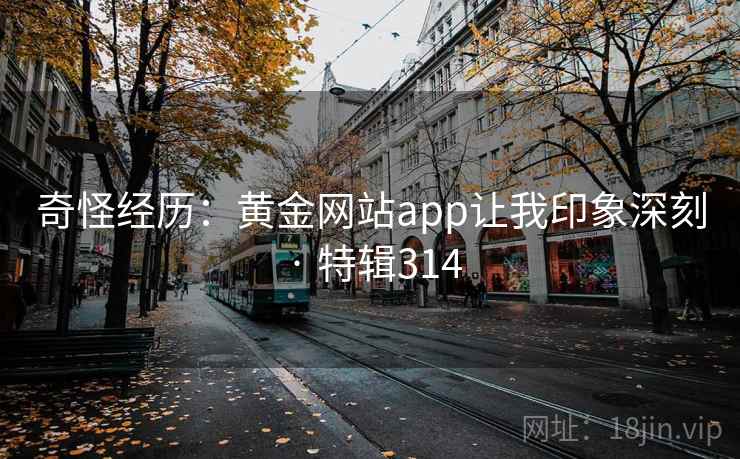 奇怪经历：黄金网站app让我印象深刻 · 特辑314